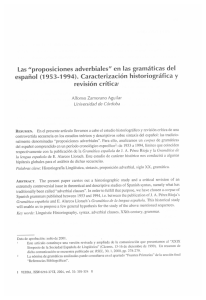 Las l`proposiciones adverbiales" en las gramáticas del