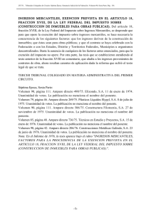 ingresos mercantiles, exencion prevista en el articulo 18, fraccion