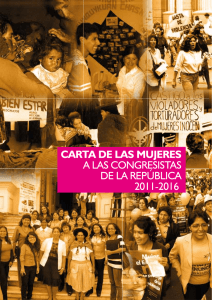 Carta de las mujeres a las congresistas de la