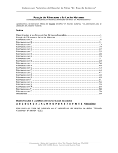 Farmacos y lactancia