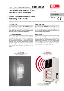 Centralizador de alarmas óptico y acústico hasta 5 circuitos. Sound