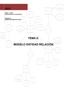 tema ii: modelo entidad relación 2012