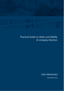 Practical Guide on duties and liability of company