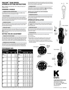 procom ™ gear driven sprinkler setting instructions - K-Rain