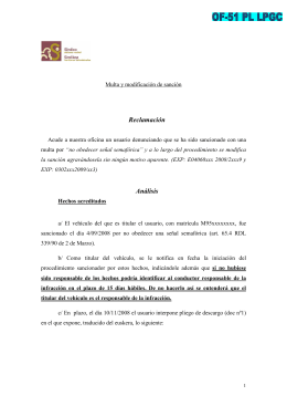 ALEGACIONES MULTA DE TRAFICO POR SANCIÓN ORA (Ejemplo)