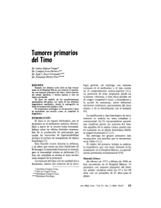Tumores primarios del Timo