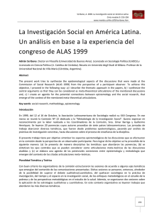 La Investigación Social en América Latina