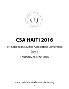 CSA HAITI 2016 - caribbeanstudiesassociation.org