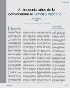 A cincuenta años de la convocatoria al Concilio Vaticano II