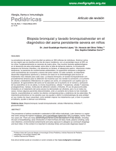 Biopsia bronquial y lavado bronquioalveolar en el