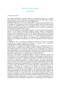 Derecho a la vida y aborto - Universidad Católica Argentina