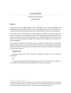 Crystal Ball 11.1.2.3 - Facultad de Ciencias Económicas