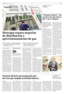 Metrogas separa negocios de distribución y aprovisionamiento de gas