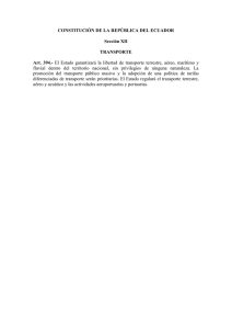 CONSTITUCIÓN DE LA REPÚBLICA DEL ECUADOR Sección XII