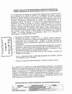 Consejo Municipal de Participación Social Comala 2013-2015