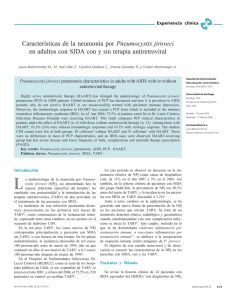 Características de la neumonía por Pneumocystis jiroveci en adultos