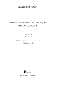 Historia del caballero Des Grieux y de MANON LESCAUT