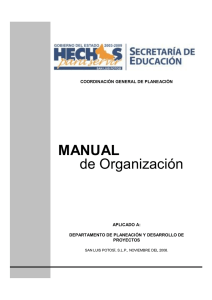 Departamento de Planeaci&oacute;n y Desarrollo de Proyectos
