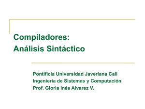 Análisis sintáctico LR(0) - Pontificia Universidad Javeriana, Cali