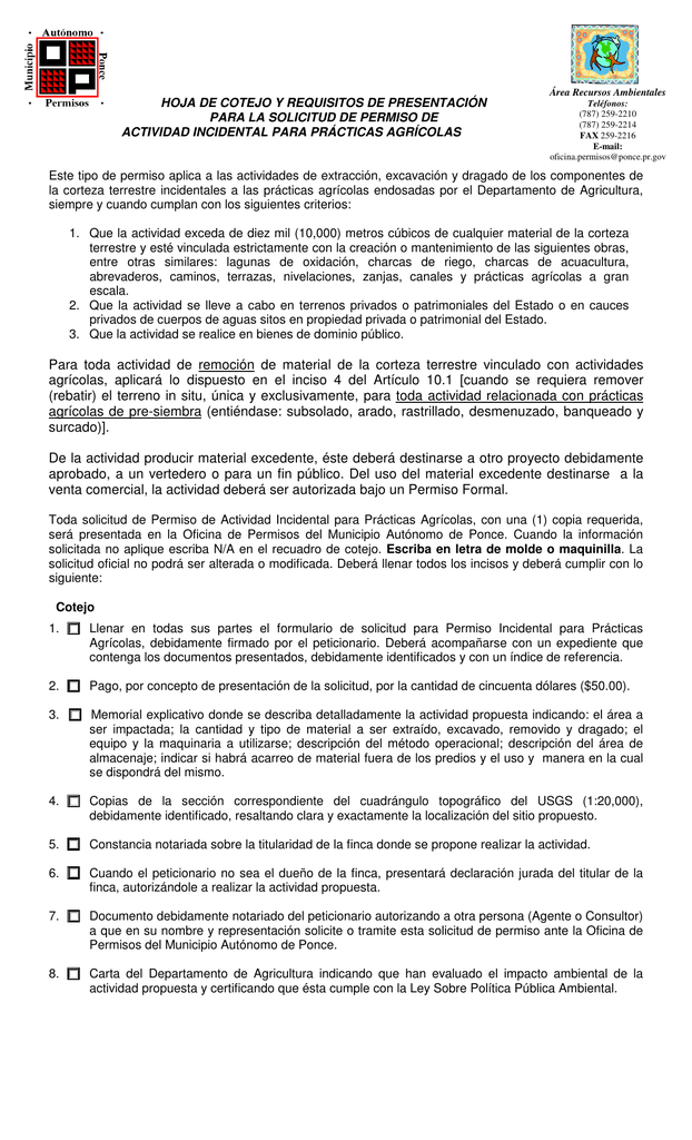 Solicitud Permiso Práctica Agrícolas