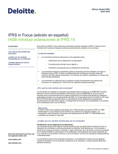 IFRS in Focus (edición en español) IASB introdujo