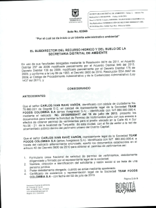 bogotá - Secretaría Distrital de Ambiente