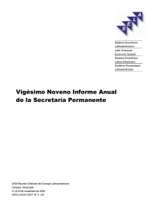 Vigésimo Noveno Informe Anual de la Secretaría Permanente