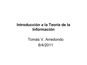 Introducción a la a la Teoría de la Información