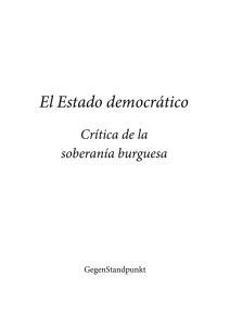 El Estado democrático. Crítica de la soberanía burguesa