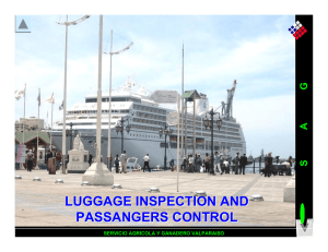 luggage inspection and passangers control