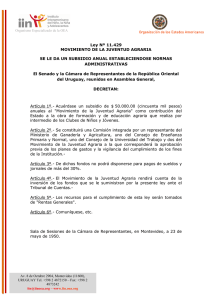 Ley Nº 11.429 MOVIMIENTO DE LA JUVENTUD AGRARIA