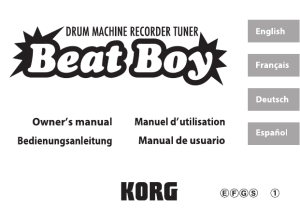 Beat Boy Owner`s manual