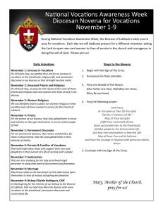 National Vocations Awareness Week Diocesan Novena for