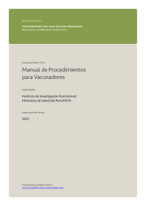 Manual de procedimientos para vacunadores