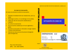 ACTUACIÓN EN CASO DE EMERGENCIA EMERGENCIAS 112