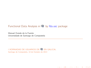 Functional Data Analysis in R by fda.usc package