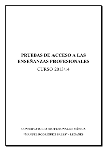 pruebas de acceso a las enseñanzas profesionales curso 2013/14