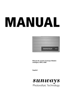 Manual de usuario Sunways Modem analógico
