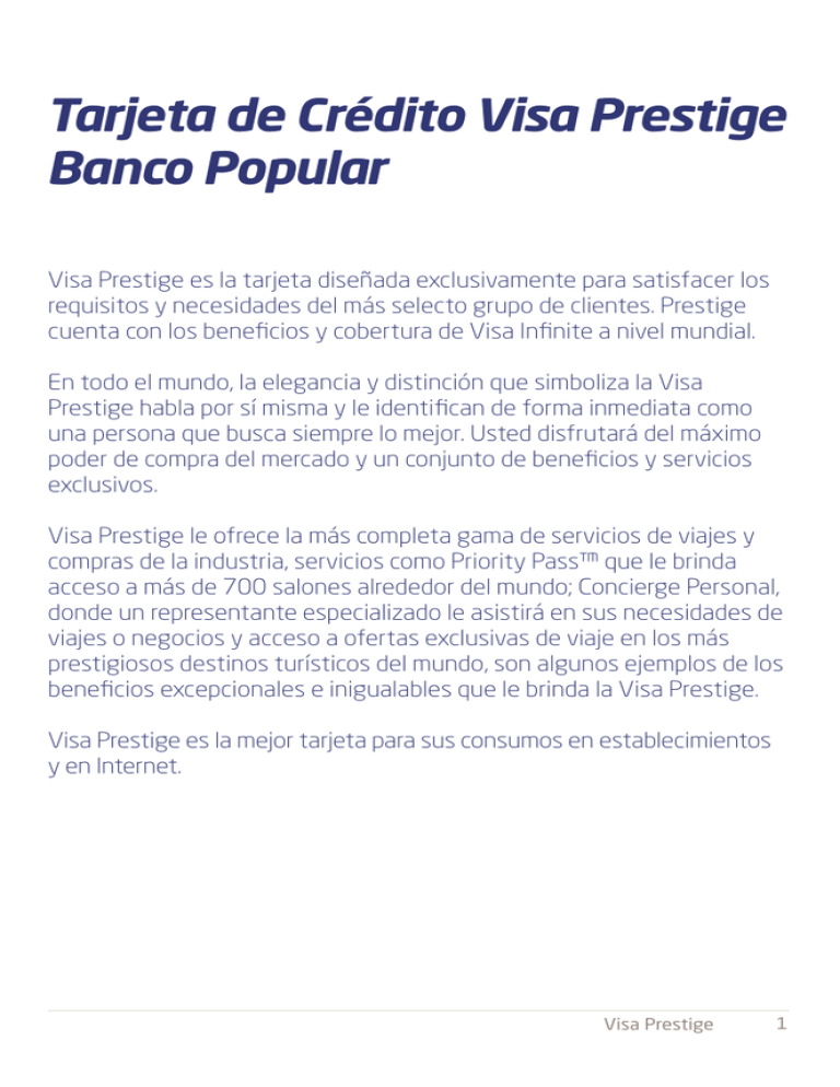 Descarga tu guía de beneficios Visa Prestige