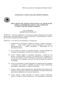 Reglamento Sistema Archivos Tribunal Superior Justicia CDMX