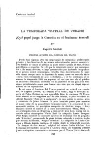 la temporada teatral ¡de verano - Anales de la Universidad de Chile