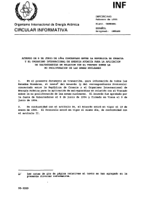 INFCIRC/463 - Agreement of 9 June 1994 Between the Republic of