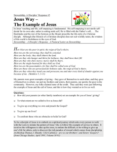 Jesus Way – The Example of Jesus