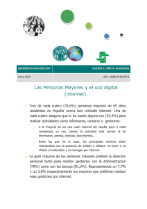 Las Personas Mayores y el uso digital (internet).