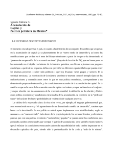 Ignacio Cabrera G. Acumulación de Capital y Política petrolera en