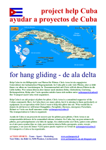 project help Cuba ayudar a proyectos de Cuba for hang gliding