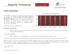 Reporte Trimestral Capital Real State 3T
