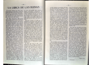 La lírica de las ruinas. Pedro Caba.