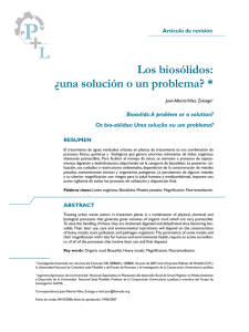 Los biosólidos: ¿una solución o un problema?