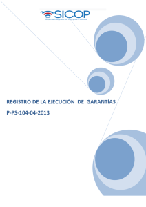 registro de la ejecución de garantías p-ps-104-04-2013